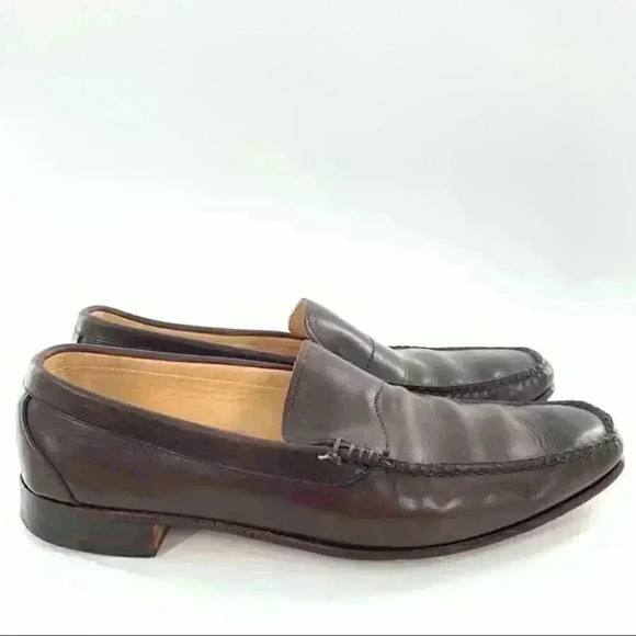 Allen Edmonds Campbell mens loafers size 9.5 D brown leather slip on main image 10